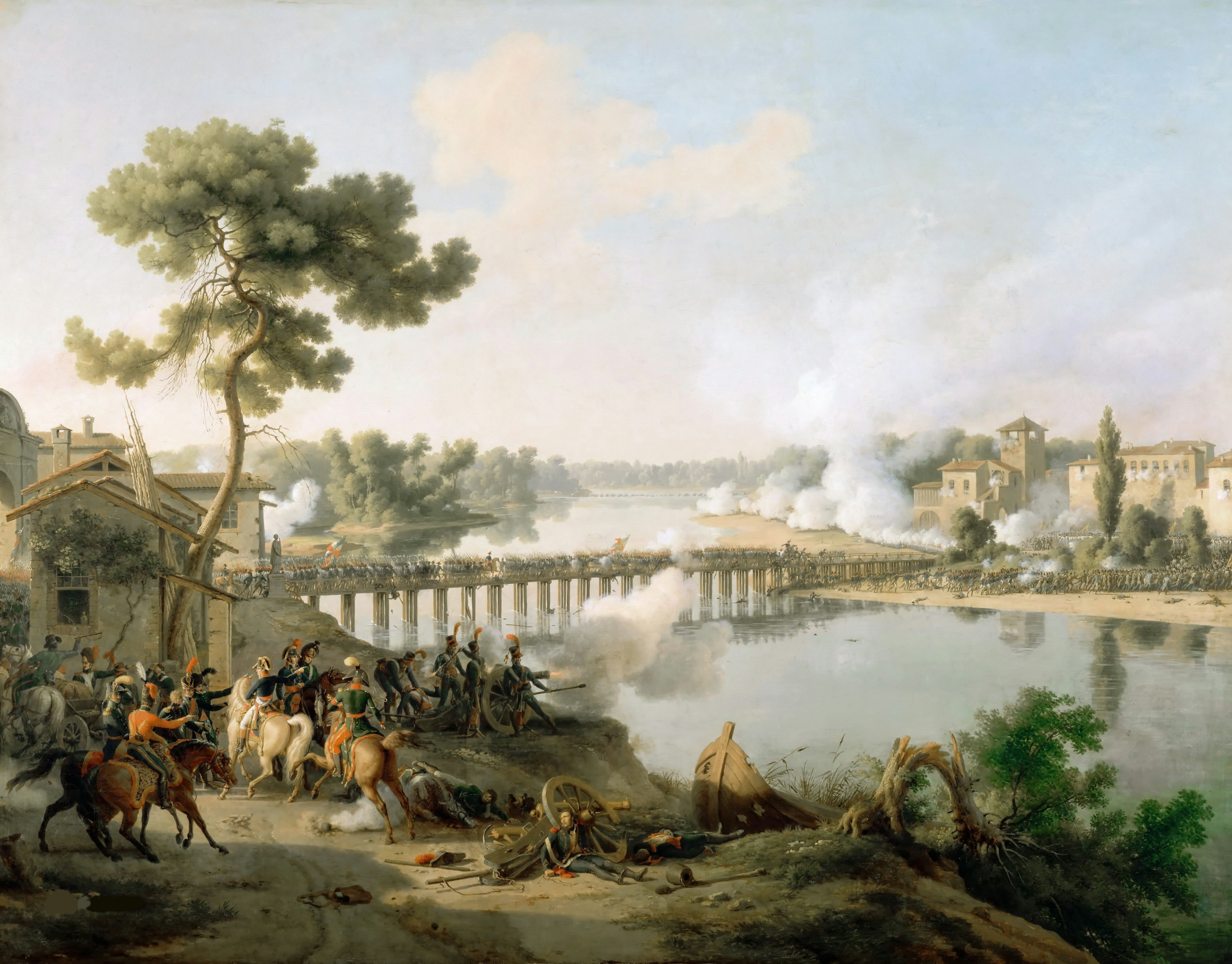Battle of Lodi (1796) painting depicting Napoleon's Adda River bridge assault and French advance